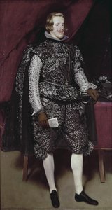 Filips IV (1605-65) van Spanje in bruin en zilver, ca. 1631-2 door Diego Velázquez